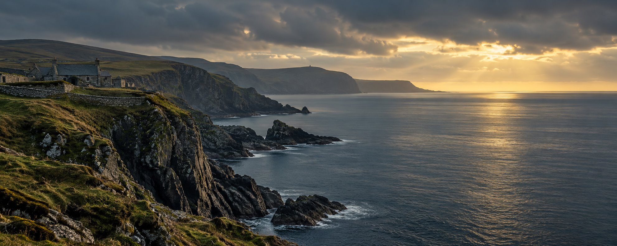 Moody coastal landscape inspired by the Isle of Man